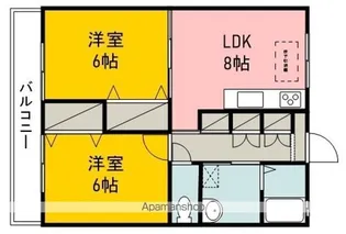 双葉ハイツ【A203号室】の間取り