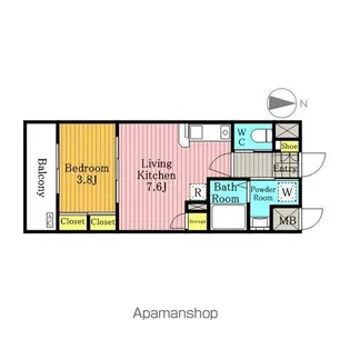 アクシーズタワー川口Ⅷ【1階】の間取り