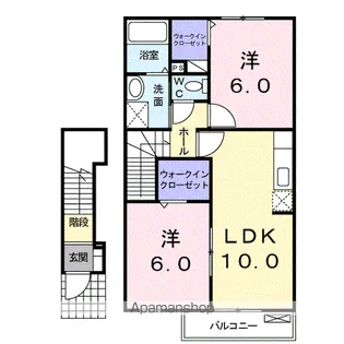 メイプルビュー・プラッツB【2階】の間取り