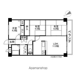 3LDKの間取り画像