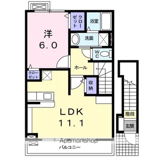 パーク ビサイド【2階】の間取り