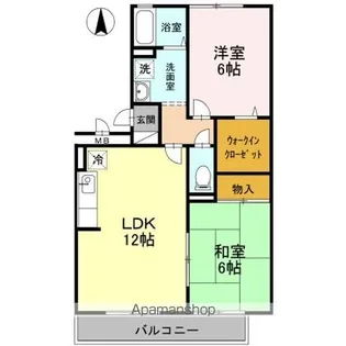 サンシャインハイツ A棟【101号室】の間取り