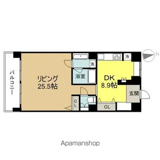 カスタリア伏見【14階】の間取り