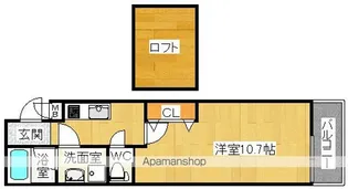 フジパレス初芝ウエスト【206号室】の間取り
