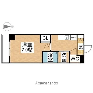 リアライズ代官町(willDo代官町)【8階】の間取り