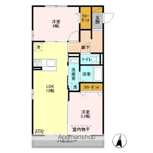 アンリシール・レイク【2階】の間取り