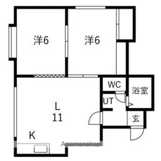フォーサイト北郷【3階】の間取り