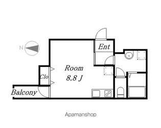 SQUARE中村区役所【2階】の間取り