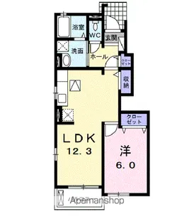 アルカンシェル東台 B棟【1階】の間取り