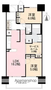 ロイヤルガーデン高松駅西オーシャンビュー壱番館1202号【1202号室】の間取り