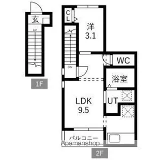 マックスレジデンシア荒巻【2階】の間取り