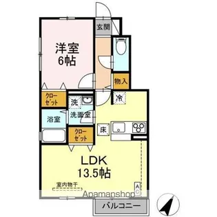 リバークレスト Ⅱ【1階】の間取り
