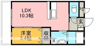 ラ・ぺジブル【2階】の間取り