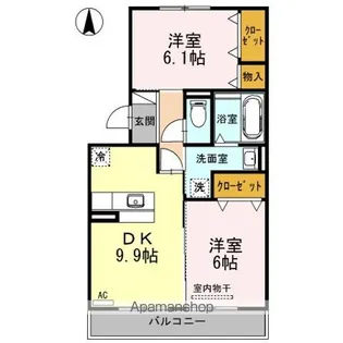 モンシャトー岐南【2階】の間取り