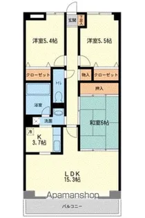 CASSIA八千代緑が丘【5階】の間取り