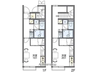レオパレス日開野【108号室】の間取り