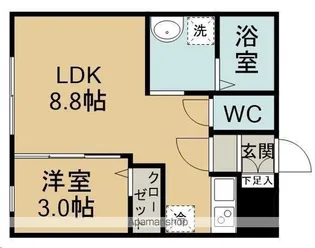 アスコット幸町【105号室】の間取り