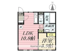 ルーチェ湘南【101号室】の間取り