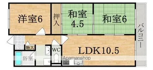 フローラル生駒【5階】の間取り