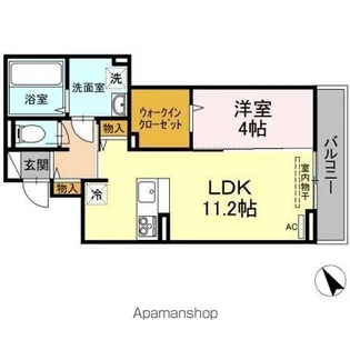ベルシャンブル橋本町【2階】の間取り