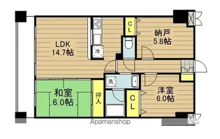 ロイヤルメドゥ北戸田【4階】の間取り