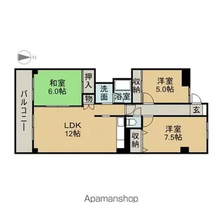 サンマンション御器所【5階】の間取り