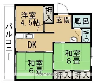 浅川マンション【108号室】の間取り