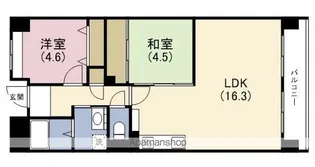 グレイスコート上本町【9階】の間取り