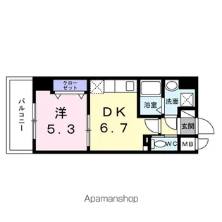 スアヴィス平塚八重咲【9階】の間取り