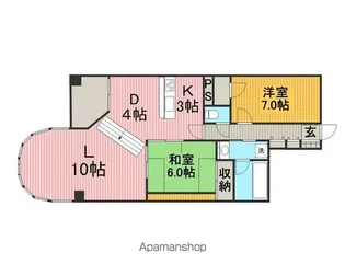クレアハウス壱番館【303号室】の間取り