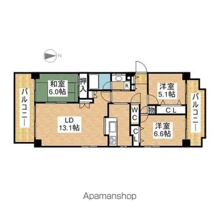イトーピア千代田マンション【8階】の間取り