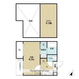 シエル荒巻【2階】の間取り