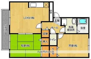 シャンポール【1階】の間取り