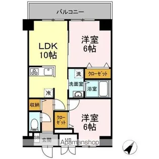 TRE LUCE横濱関内【2階】の間取り