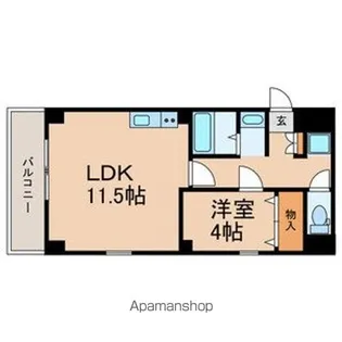 MSパラッゾ【105号室号室】の間取り