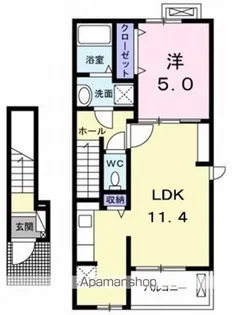 アルカンシエルB【2階】の間取り