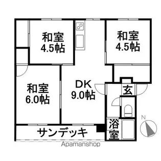 イーグルハイツ【303号室】の間取り