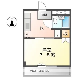 ロイヤルシティ天子田【202号室】の間取り