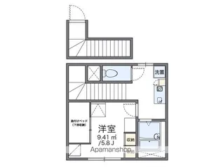 レオパレスライブリィスターⅡ【2階】の間取り