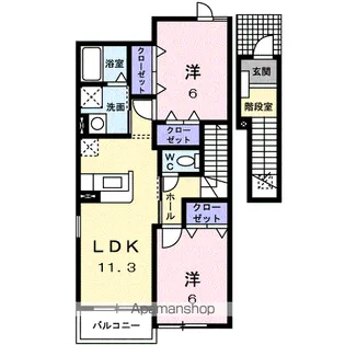 イーリス【2階】の間取り
