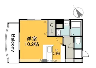 BELL紅菱山本STAGE【305号室】の間取り