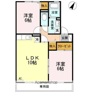 ヴィラフローラⅡ【1階】の間取り