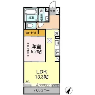 グランシャリオ篠木【1階】の間取り