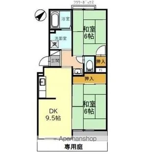 トリヴァン加守田【1階】の間取り