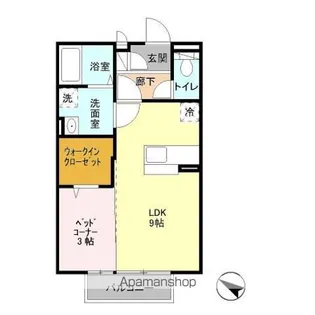 フレンドリーコート松ヶ丘【102号室】の間取り