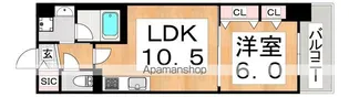 グランセジュール大国町【11階】の間取り