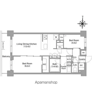 コンフォリア・リヴ永福町【3階】の間取り