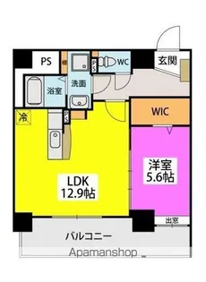 リバーサイド大濠【5階】の間取り