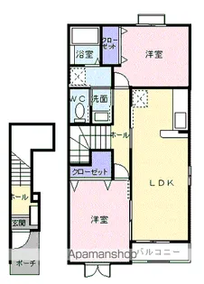 カトルセゾン Ⅱ【2階】の間取り