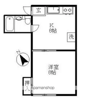 1Kの間取り画像